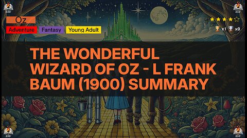 The Wonderful Wizard of Oz - L Frank Baum (1900) Summary (Oz - 1)