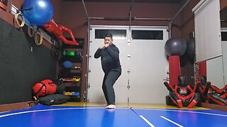 WTD Sliding Hook Kick to Front Heel Kick sequential
