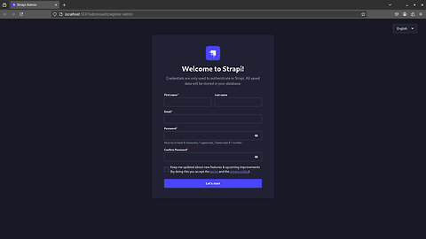 Install Strapi Online CMS