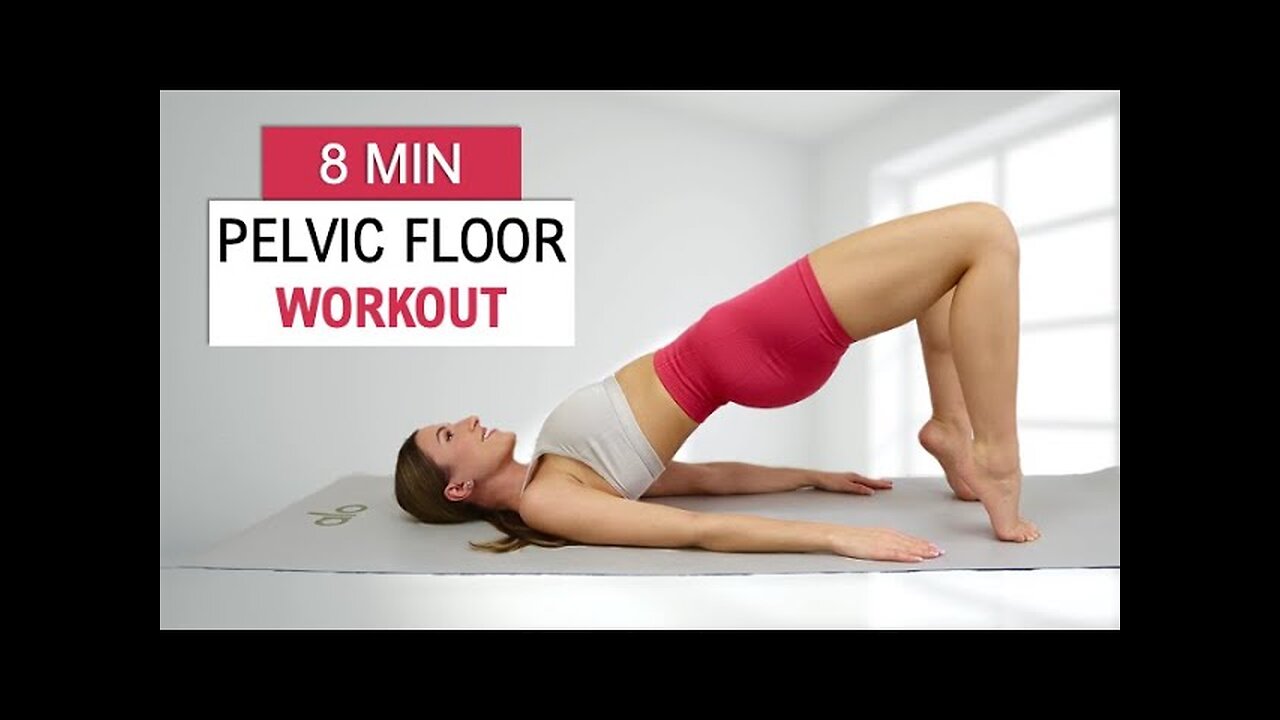 8 MIN PELVIC FLOOR WORKOUT | Strengthen your Pelvic Floor and Core with 16 different exercises