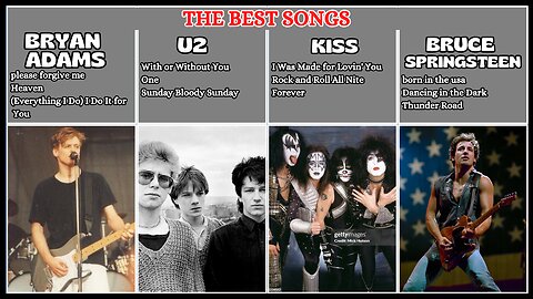 THE BEST SONGS - Golden Oldies Greatest Hits#BRYAN ADAMS, U2, KISS AND BRUCE SPRINGSTEEN
