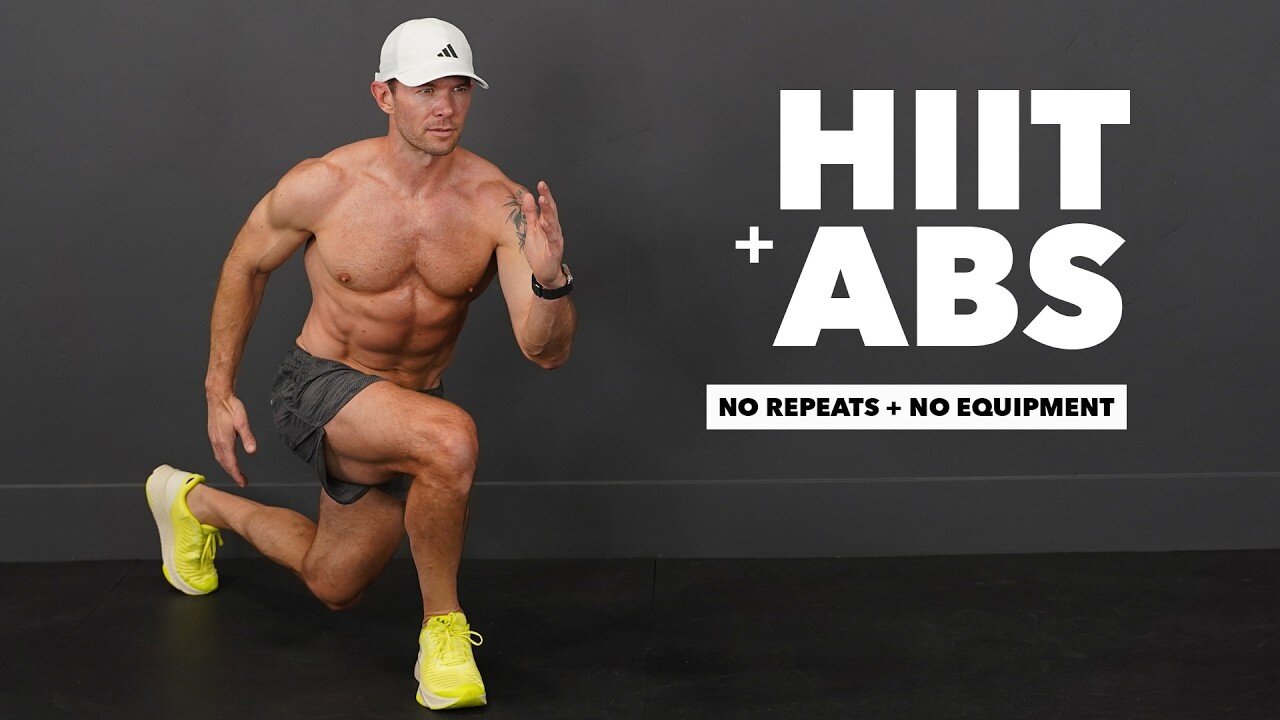 25 Min Cardio HIIT & Abs Workout | No Repeats, No Equipment, Full Body Burn
