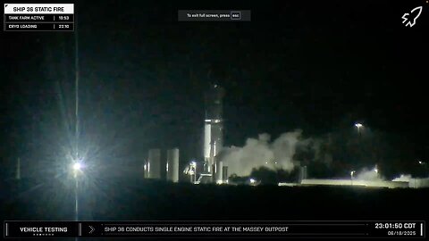 SpaceX Starship bursts into flames during static fire test.