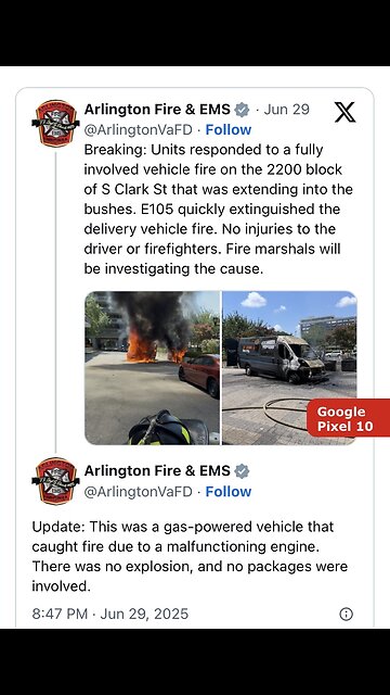 DELIVERY VAN CATCH FIRE🌳🔥🚐🔥🌳🏨📸SENDING PLUMES OF BLACK SMOKE🏨🚐🔥💫