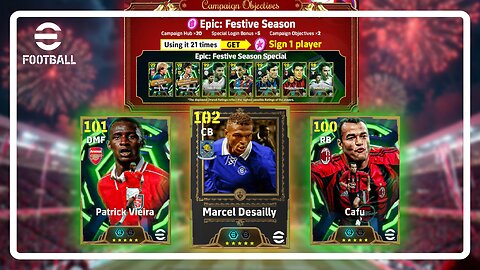 Desailly Added To eFootball Along With New Festive Campaign | eFootball | Update