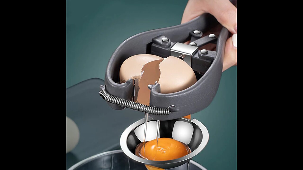 2-in-1 Handheld Egg Cracker with Egg Yolk White Separator