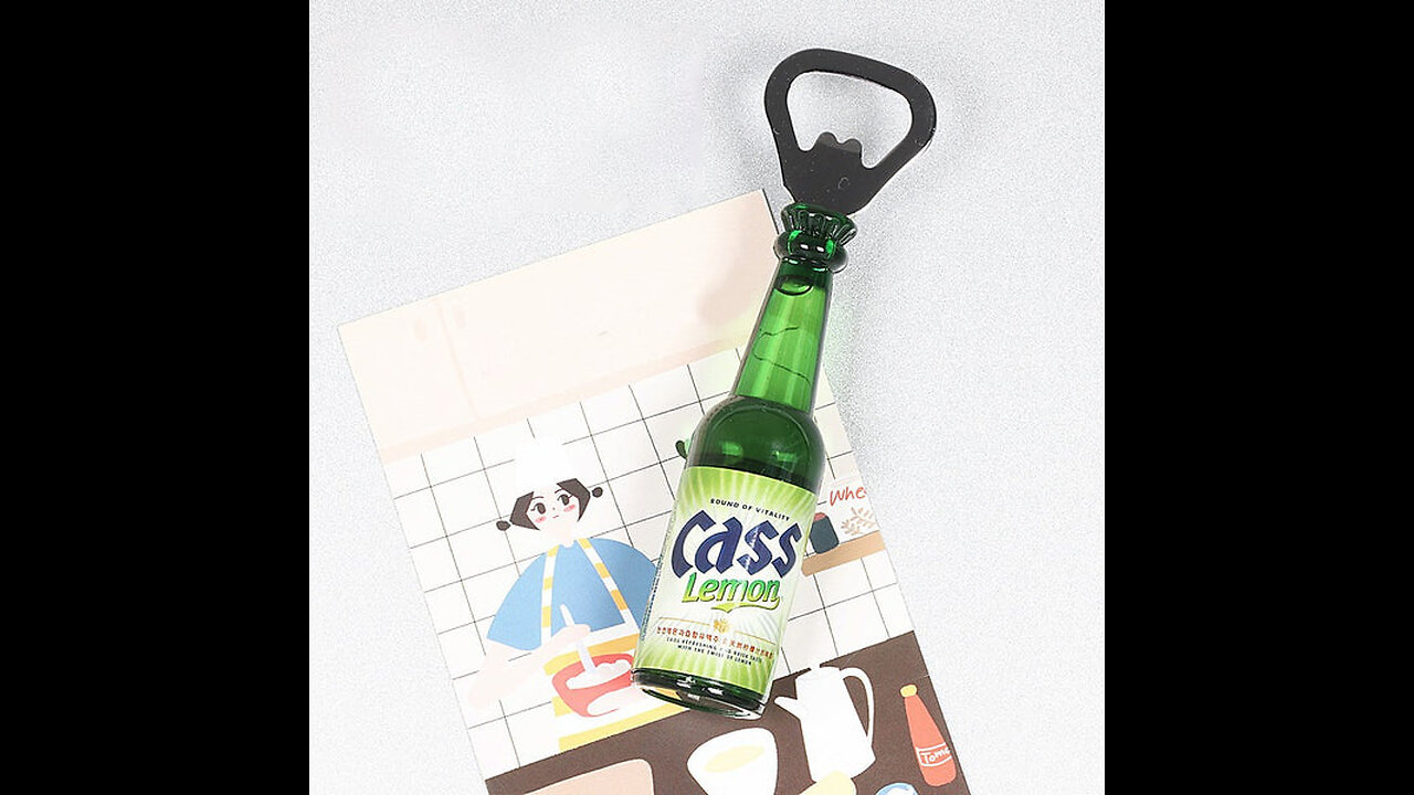 Magnetic Beer Bottle Opener, with Unique Design, for Home, Party & More (2-Pack)