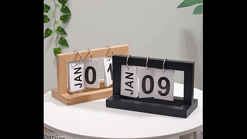 Keep Time & Luck on Your Side with Perpetual Wood Calendar