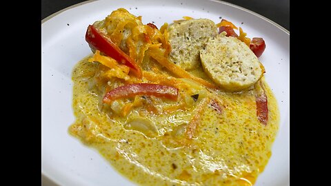 chicken meatballs in creamy sour