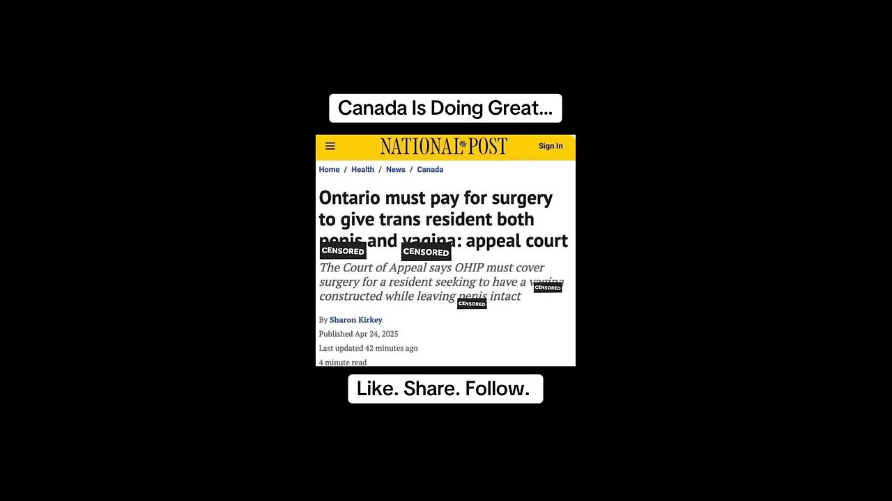 Canada Man Wants A V*gina, But Still Wants His P*nis….