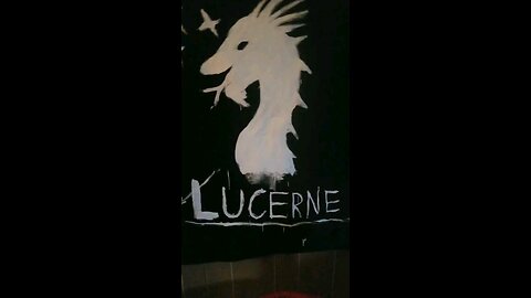 rulecraft cosplay prop behind the Lucerne war banner