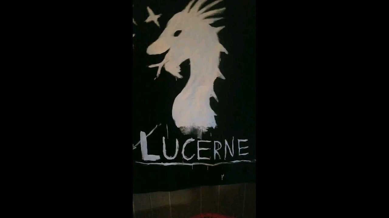 rulecraft cosplay prop behind the Lucerne war banner