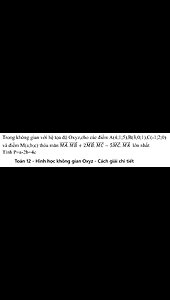 Trong không gian với hệ tọa độ Oxyz,cho các điểm A(4;1;5),B(3;0;1),C(-1;2;0) và