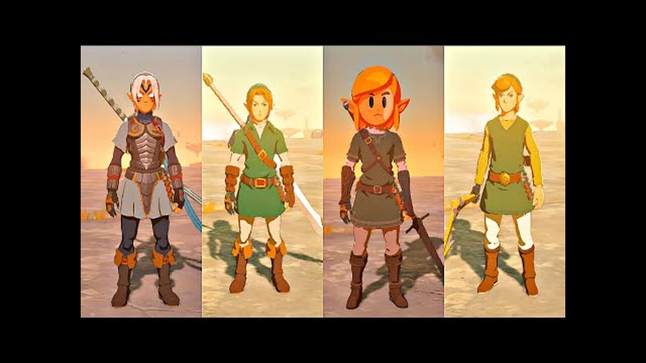 The Legend of Zelda Tears of The Kingdom - All Amiibo Costumes Showcase