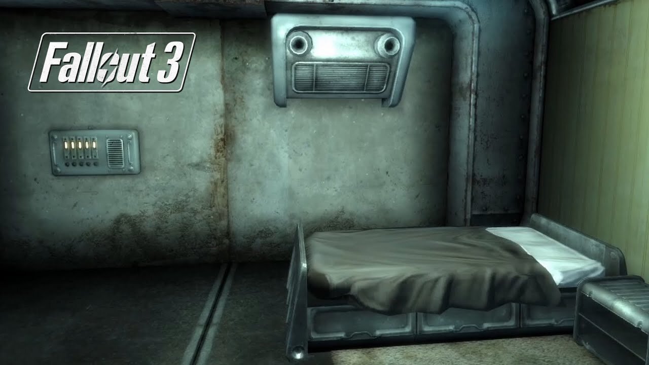 Sleep In VAULT 101 | Bedroom White Noise | Fallout 3 Ambience