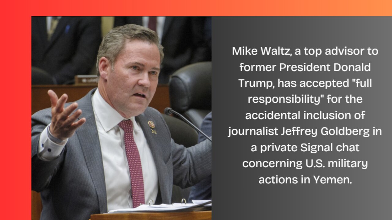 Mike Waltz, a top advisor to former President Donald Trump