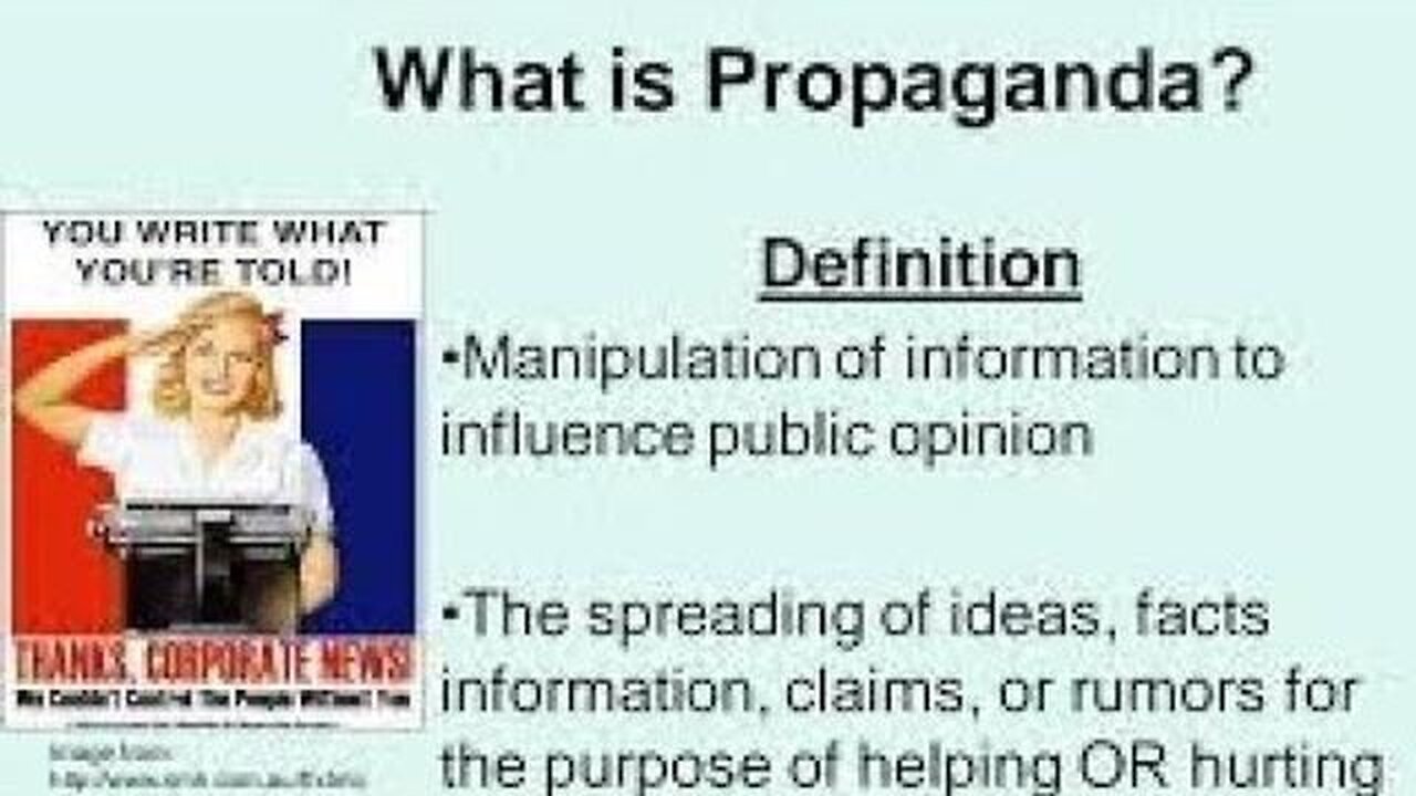 The propaganda machine heavy at work in these times