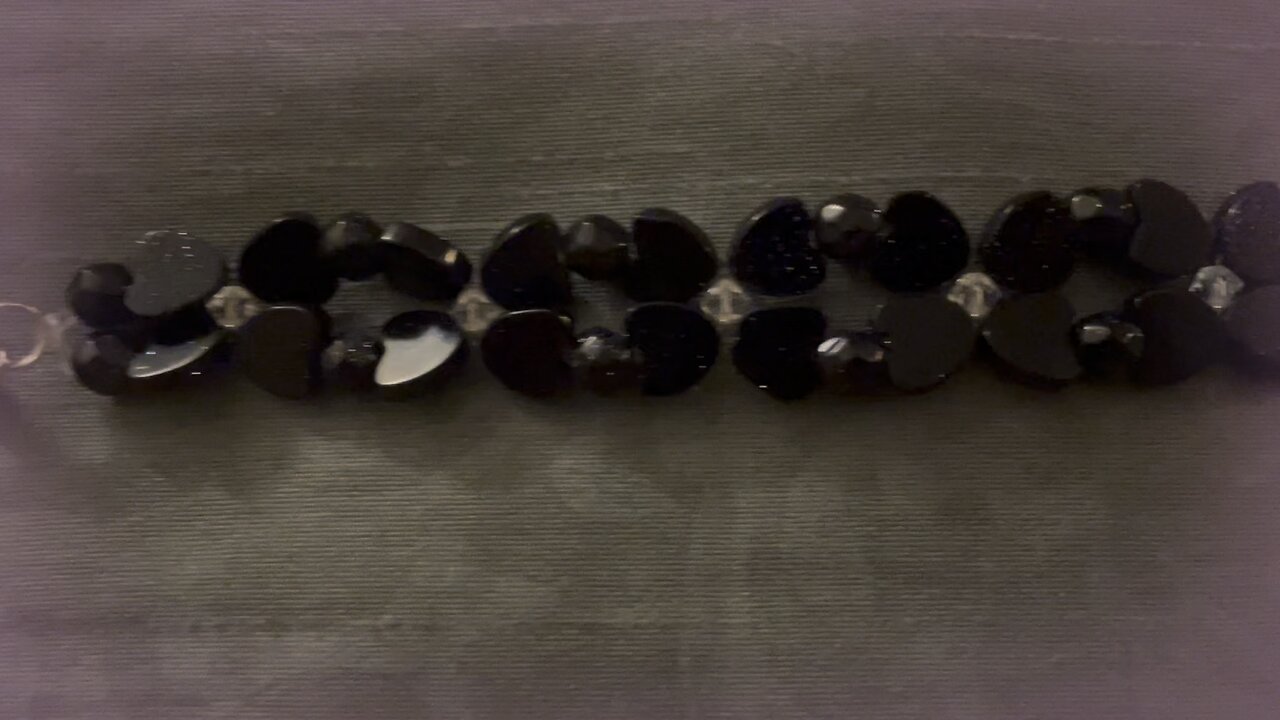 Black butterfly crystal bracelet