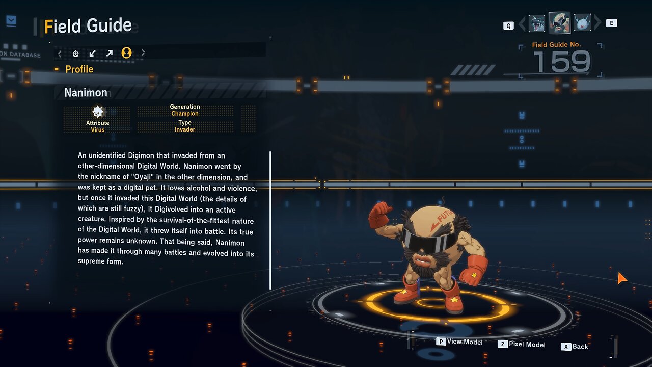 nanimon all digivolution/de-digivolution/profile Digimon Story Time Stranger