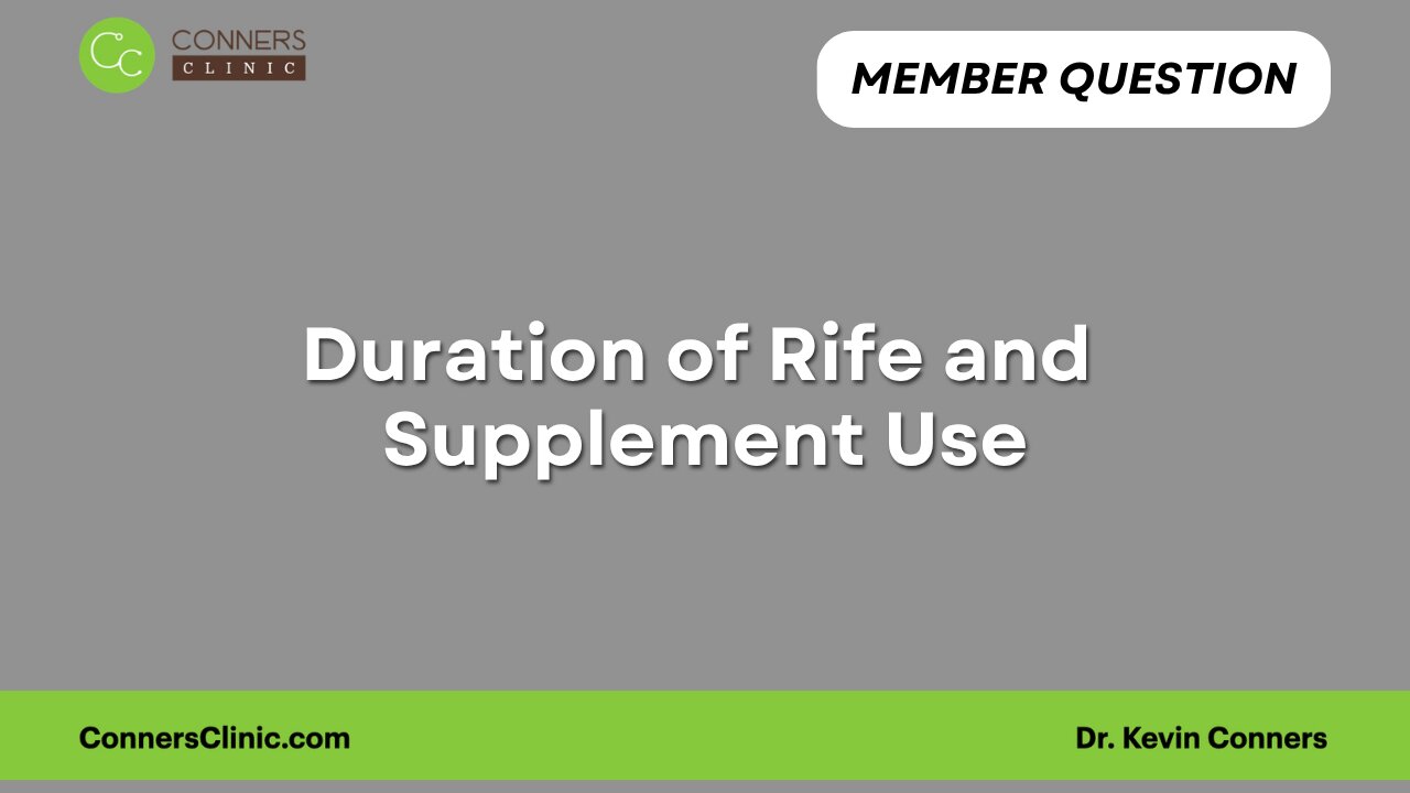 Rife and Supplement Use