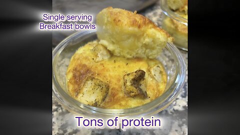 Single serve breakfast bowls. Low carb high protein