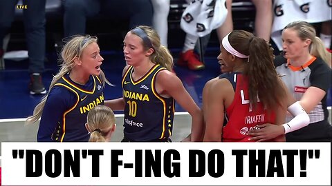 🫢 FLAGRANT, Sophie Cunningham THROWN DOWN by rookie | Indiana Fever WNBA women's basketball