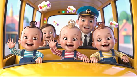 The Giggle Bus Song | English Rhymes for 1 Year Old Baby