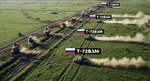 T-72B3M Tank Captures Ukrainian Trenches in One Go