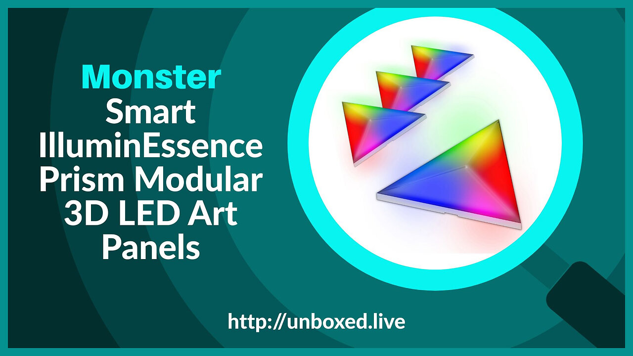 Monster Smart IlluminEssence Prism Modular 3D LED Art Panels - PLUGHITZ Live Unboxed
