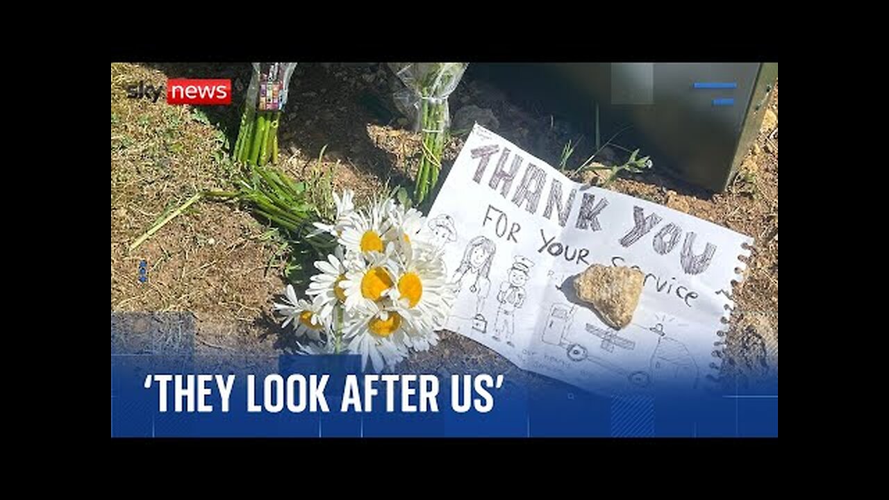 Community pays respects after two firefighters and a member of the public die after fire