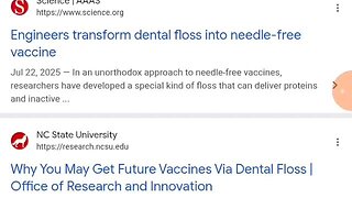 DENTAL FLOSS VACCINES ARE IN THE FOOD, WATER, AIR,...