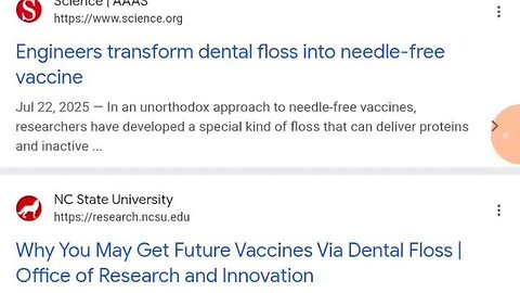 DENTAL FLOSS VACCINES ARE IN THE FOOD, WATER, AIR,...