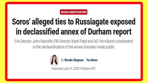 System Failure Show - 8/31/2025 - Soros Involved with RussiaGate