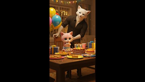 OMG 😱😱 kitten got angry on his birthday