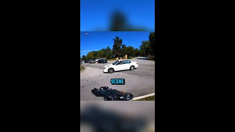 Biker survives deadly car accident