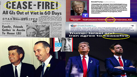 Trump Israel Iran CEASEFIRE VS. JFK Vietnam War CEASEFIRE - Similar? History Repeating? #trump #jfk #church #JESUS #GOD #maga #bible #church #Israel #Iran #war #rumbletakeover #rumblerant #ASSASSINATION #JDVANCE