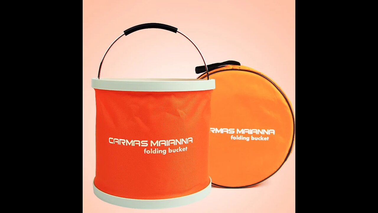 Portable Folding Bucket with Waterproof Coating, Non-slip Handle and High-quality Material