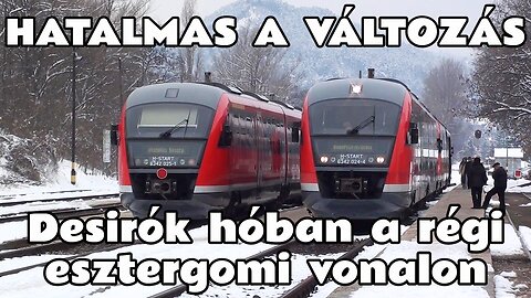 2013.03.28. -30. A régi esztergomi vonal utolsó maradványa. Desirók hóban Óbuda - Pilisvörösvár közt