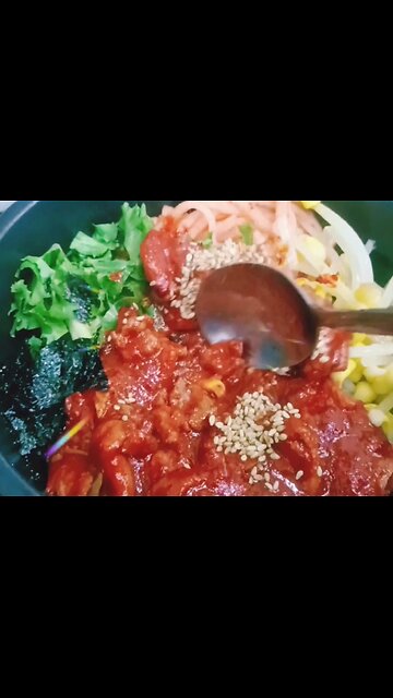 Food) Tonight's dinner menu is pork stone pot bibimbap!