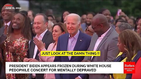 Biden Appears Frozen During White House Pedophile Concert for the Mentally Depraved