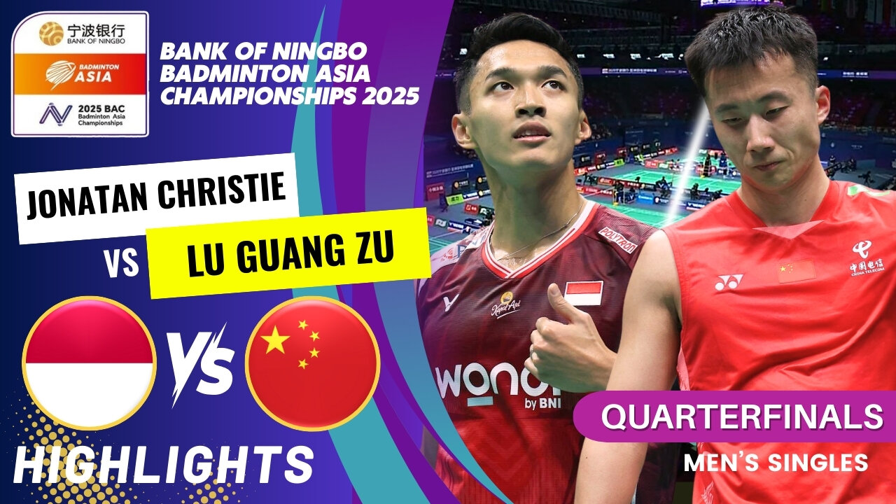 Jonatan Christie (INA) vs Lu Guang Zu (CHN) - QF | Badminton Asia Championships 2025