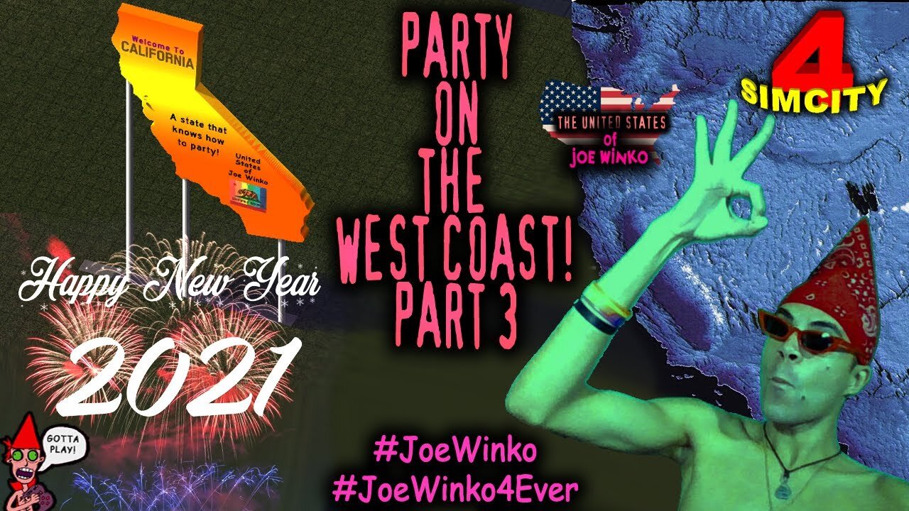 Party on the West Coast! Part 3 - SimCity 4 Gaming Livestream (Dec 31st 2020) - Joe Winko