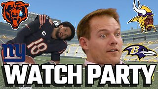 NFL DOUBLE LIVE WATCH PARTY! Bears vs Giants | Vikings vs Ravens!