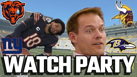 NFL DOUBLE LIVE WATCH PARTY! Bears vs Giants | Vikings vs Ravens!