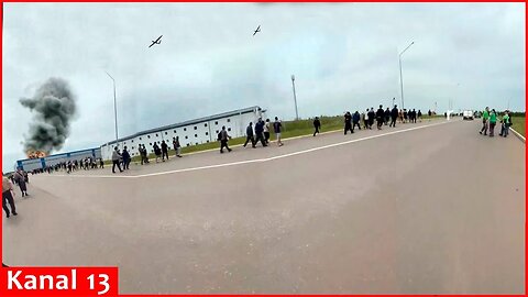 Drone attack on Russian ＂Shaheed＂ factory in Tatarstan, people flee the area in panic