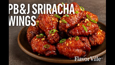 FlavorVille™ Peanut Butter & Jelly Sriracha Deep-Fried Wings | Sweet Heat Crunch