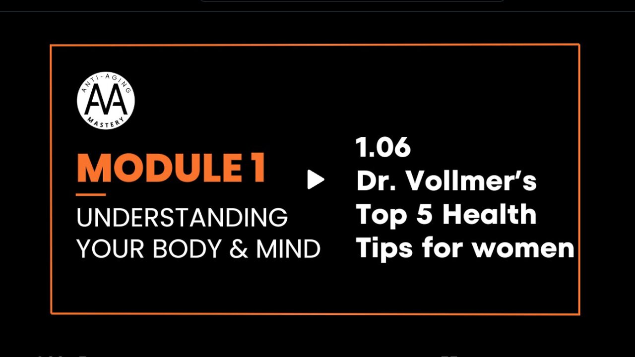 ⚡️⚡️⚡️ Урок 1.06 - 5 лучших советов по здоровью для женщин старше 55 лет от доктора Аманды Воллмер