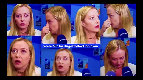 Giorgia Meloni Prime Minister of Italy High As A Kite At NATO Drugged Out World Leaders Rule World