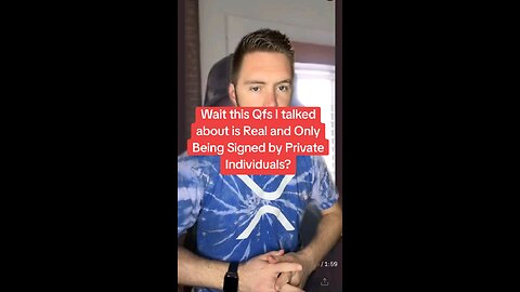 Wait this Qfs I talked about is Real and Only Being Signed by Private Individuals
