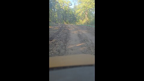 Rock Truck rolling on new walking path, Dunlap Creek Lake Park